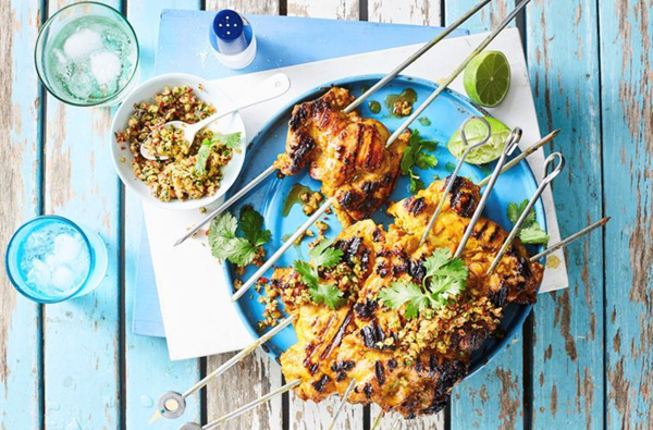 Peanut butter and ginger chicken with peanut sambal