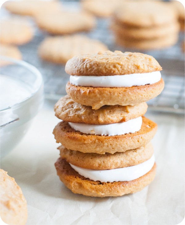 Peanut butter and honey sandwich cookies