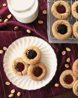Peanut butter and jam thumbprints