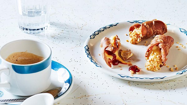 Peanut butter and jelly cannoli