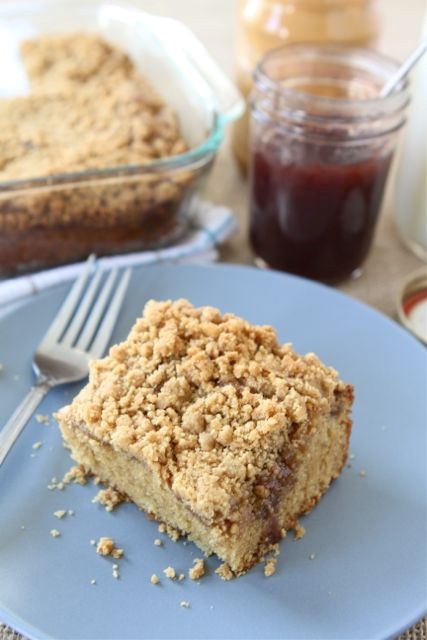 Peanut butter and jelly coffee cake