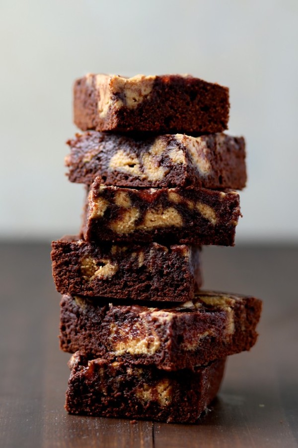 Peanut butter and jelly fudge brownies