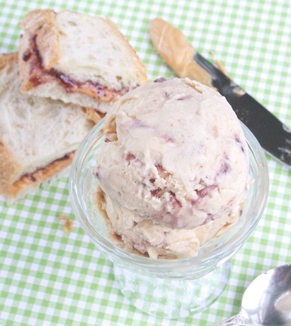 Peanut butter and jelly ice cream