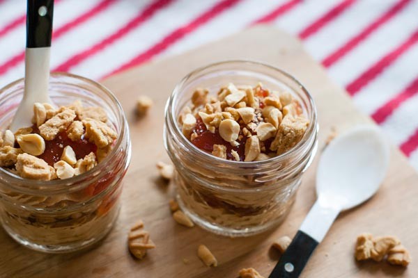 Peanut butter & jelly parfaits