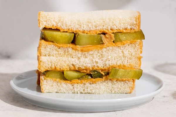 Peanut butter and pickle sandwich