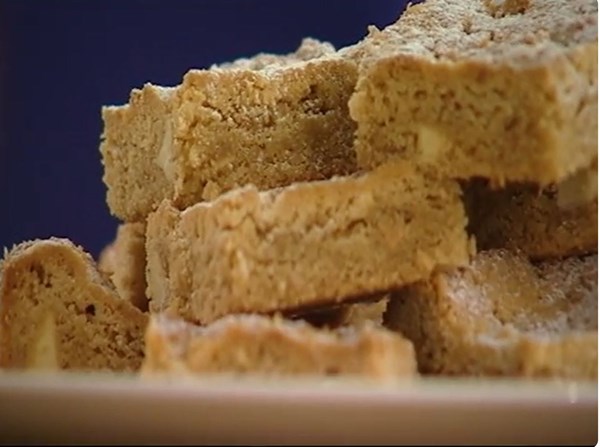 Peanut butter and white chocolate blondies