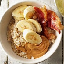 Peanut butter, banana & bacon oatmeal