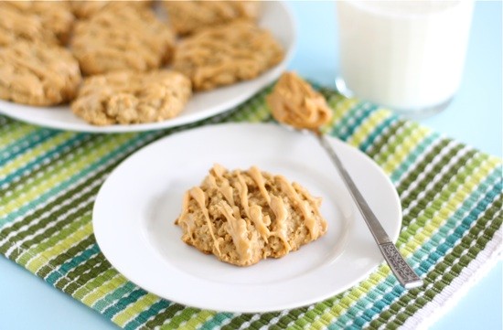 Peanut butter, banana, and honey cookies