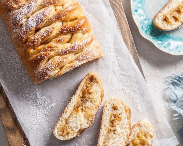 Peanut butter-banana braid