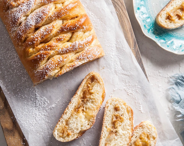 Peanut butter-banana braid [peanut butter filling]