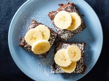 Peanut butter-banana brownies 