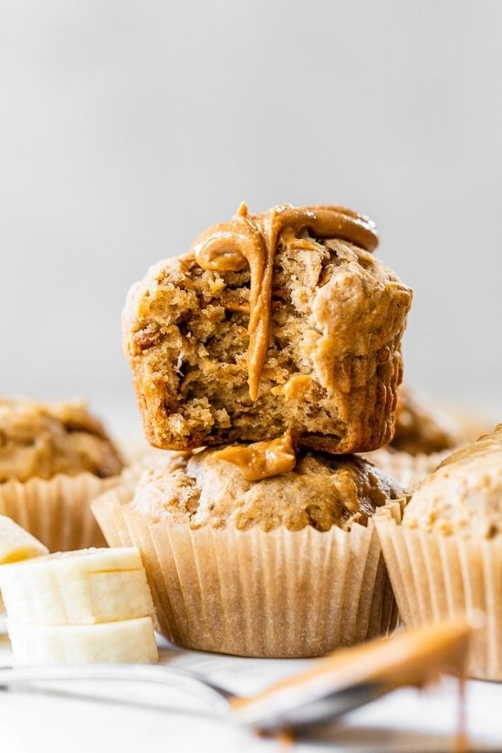 Peanut butter banana muffins
