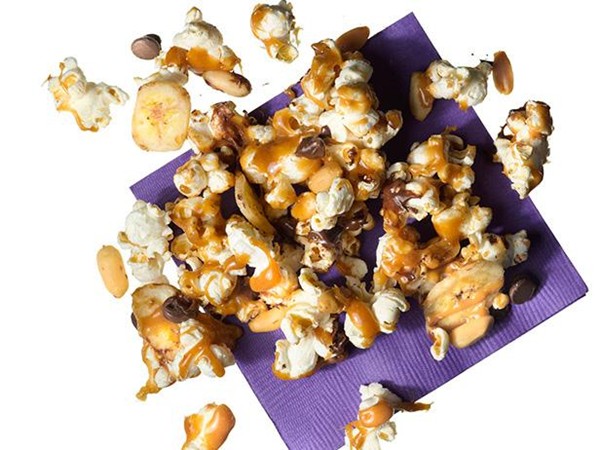 Peanut butter-banana popcorn