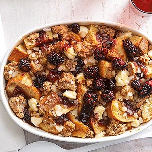 Peanut butter-berry brunch casserole