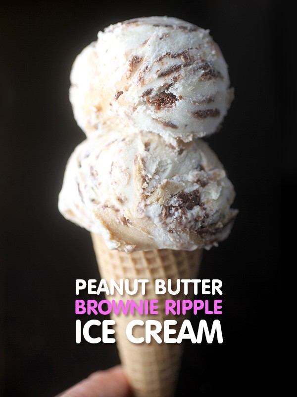Peanut butter brownie ripple ice cream