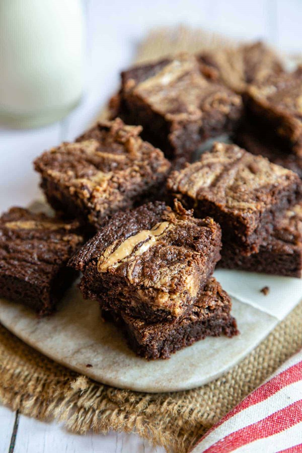 Peanut butter brownies