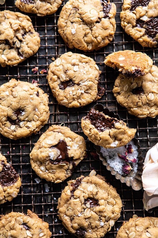 Peanut butter chocolate chunk oatmeal cookies