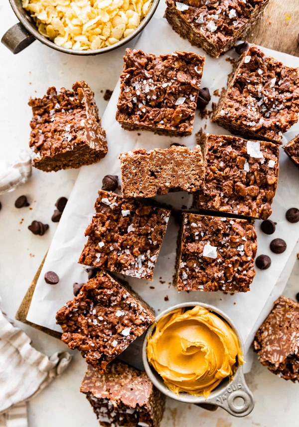 Peanut butter chocolate crunch bars