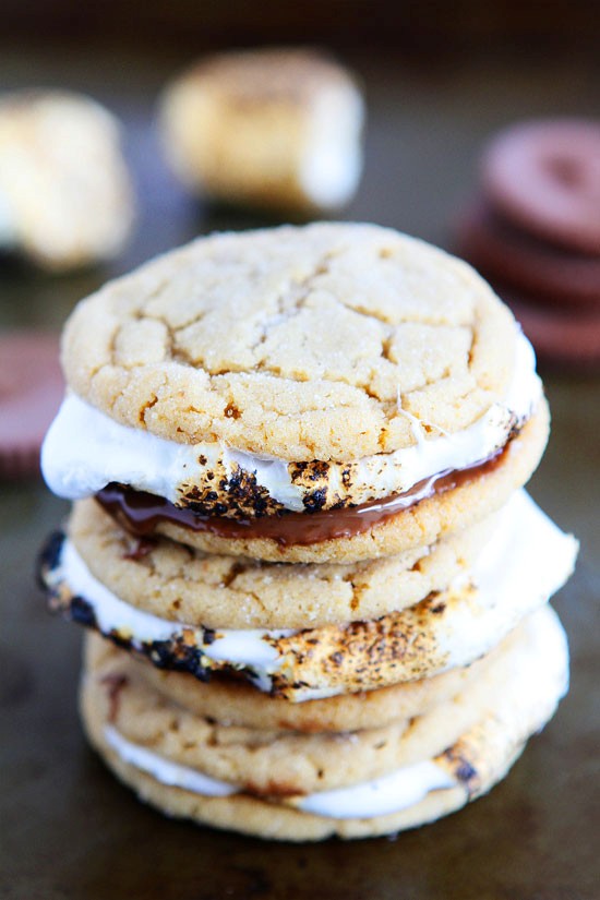 Peanut butter cookie s’mores