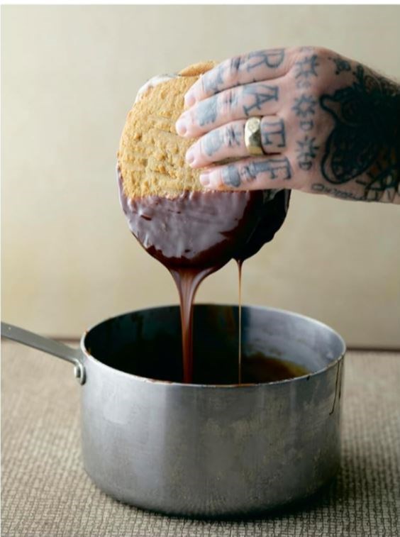 Peanut butter cookie with Nutella and salted caramel ice cream sandwich
