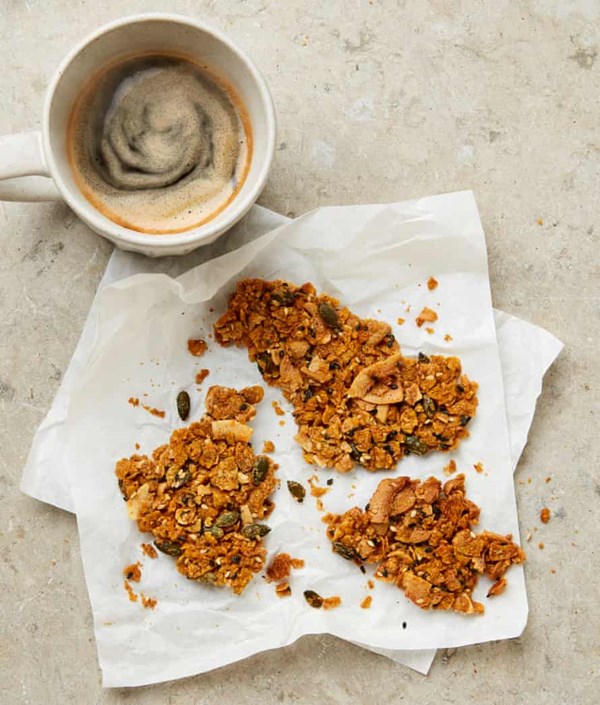 Peanut butter cornflake brittle