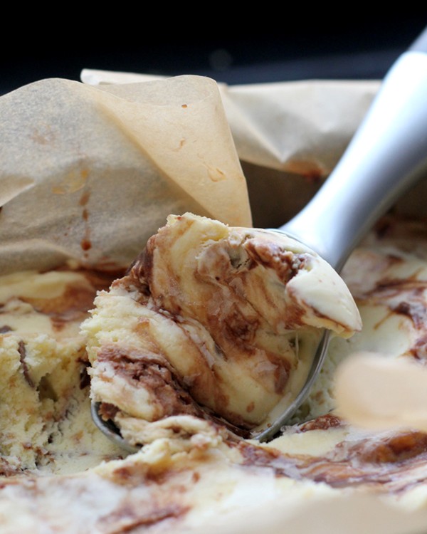 Peanut butter cup ripple ice cream