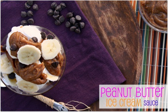 Peanut butter ice cream sauce