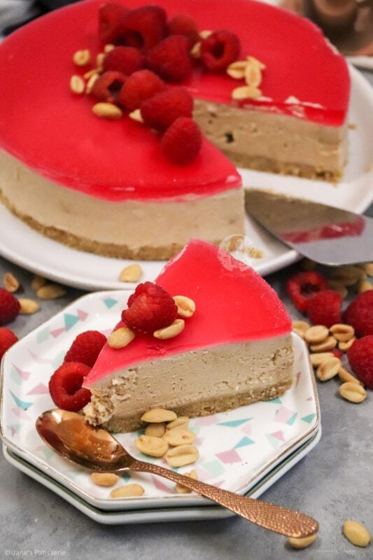 Peanut butter jelly cheesecake
