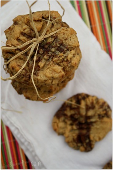 Peanut butter Nutella swirl cookies