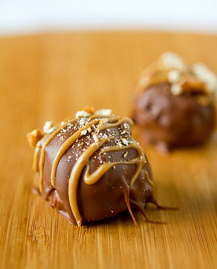 Peanut butter-pretzel truffles (a.k.a. Chubby hubby truffles)
