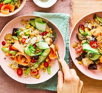 Peanut butter rainbow rice