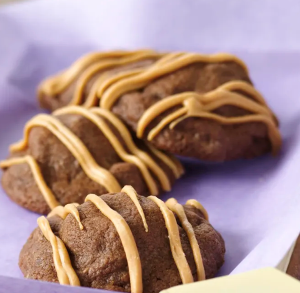 Peanut butter-stuffed chocolate cookies