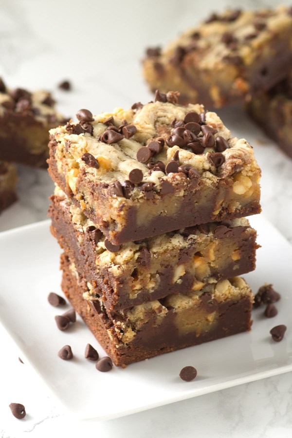 Peanut butter swirl brownies