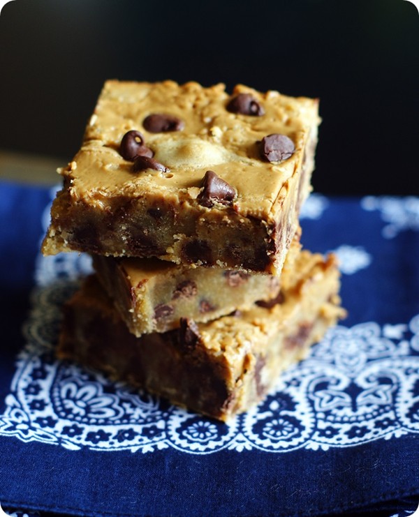 Peanut Butter Swirl Chocolate Chip Blondies Recipe | Eat Your Books