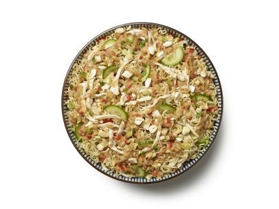 Peanut-chicken noodle salad
