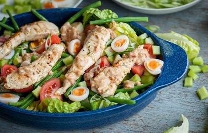 Peanut chicken summer salad
