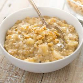 Peanut, honey, and banana ten-minute steel-cut oatmeal