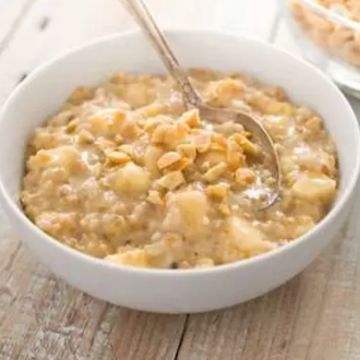 Peanut, honey, and banana ten-minute steel-cut oatmeal