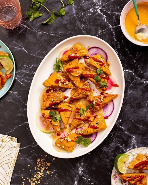 Peanut-lime tempeh wings
