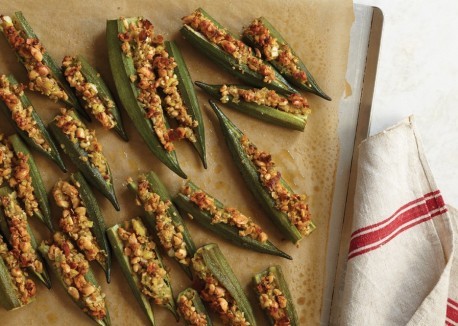 Peanut-stuffed okra fingers