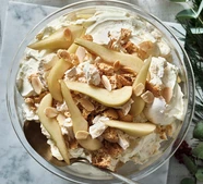 Pear & almond Pavlova trifle