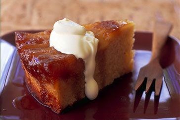 Pear & almond upside down cake