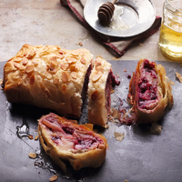 Pear & blackberry strudel