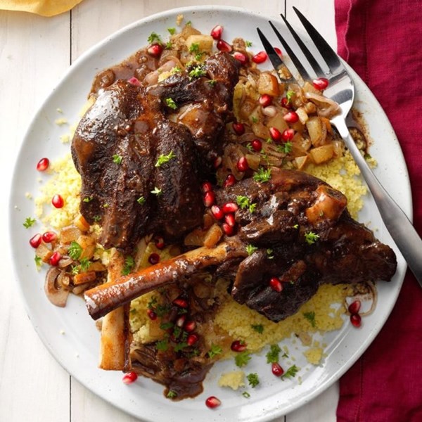 Pear & pomegranate lamb tagine