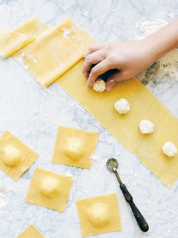 Pear & ricotta ravioloni (Ravioloni di pera e ricotta)