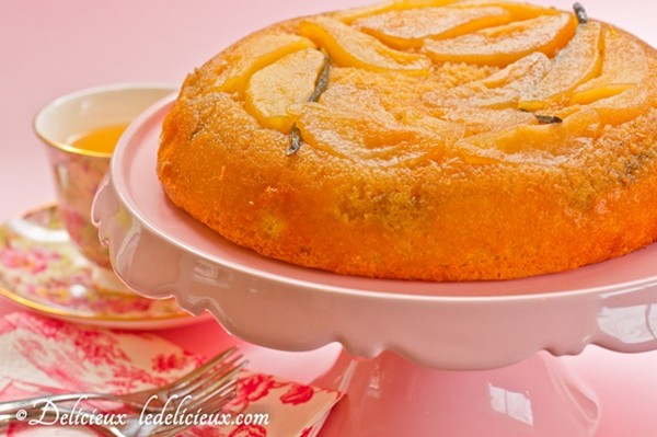 Pear & vanilla upside down cake