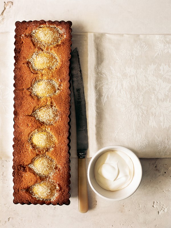Pear and almond tart