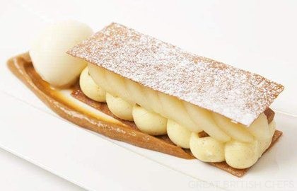 Pear and caramelised white chocolate galette