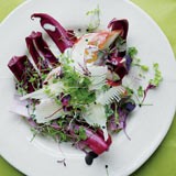 Pear and cheese with sprouted seeds