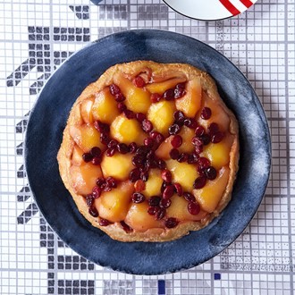 Pear and cranberry tarte Tatin